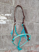 Load image into Gallery viewer, Teal fringe hybrid halter
