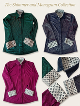 Load image into Gallery viewer, Teal Sparkling Designer Shirts
